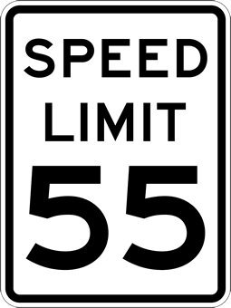 Speed limit sign