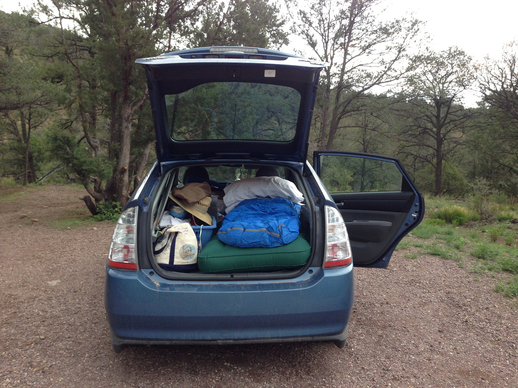 Camping in New Mexico in a Prius